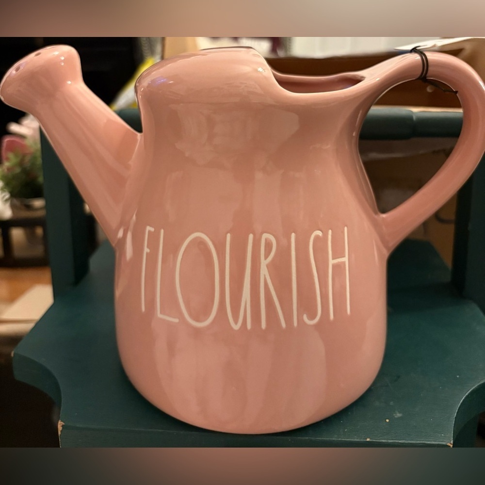 Pink Ceramic Watering Can